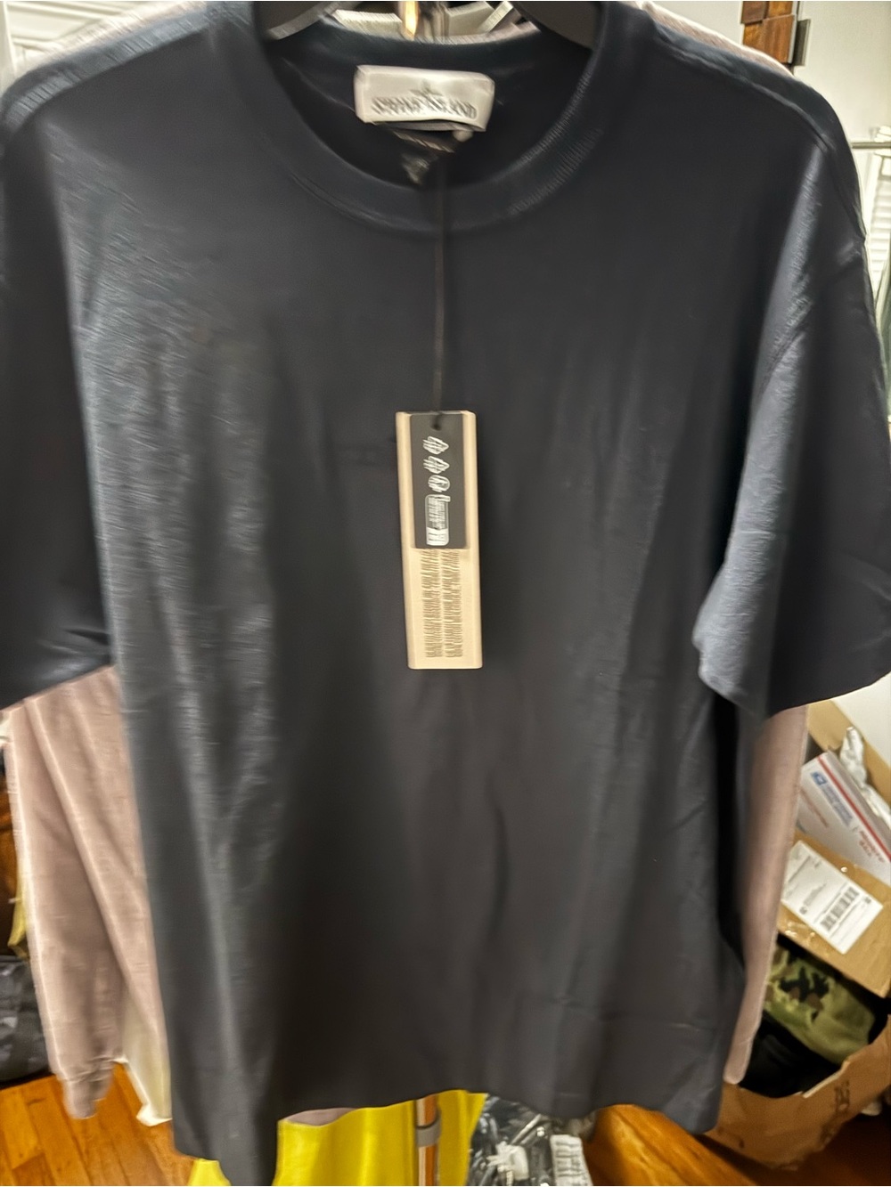 Stone Island Men's Black Crew Neck Tee Sz. S